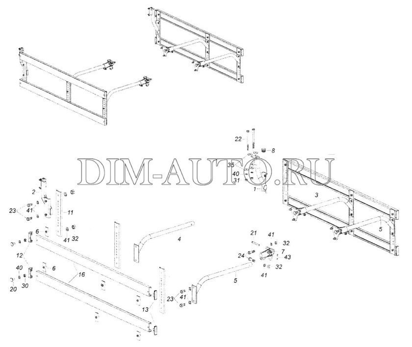 Боковой отбойник КАМАЗ 65117
