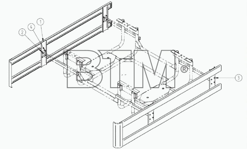 Боковая защита прицепа сзап