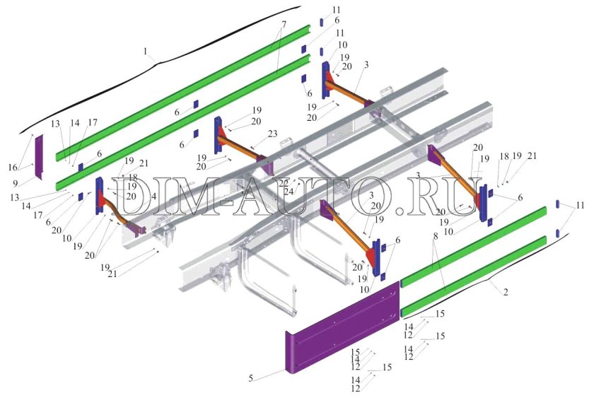 Маз 6312 защита боковая