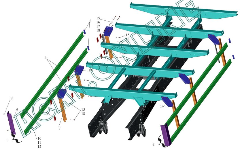 Боковое ограждение на полуприцеп МАЗ
