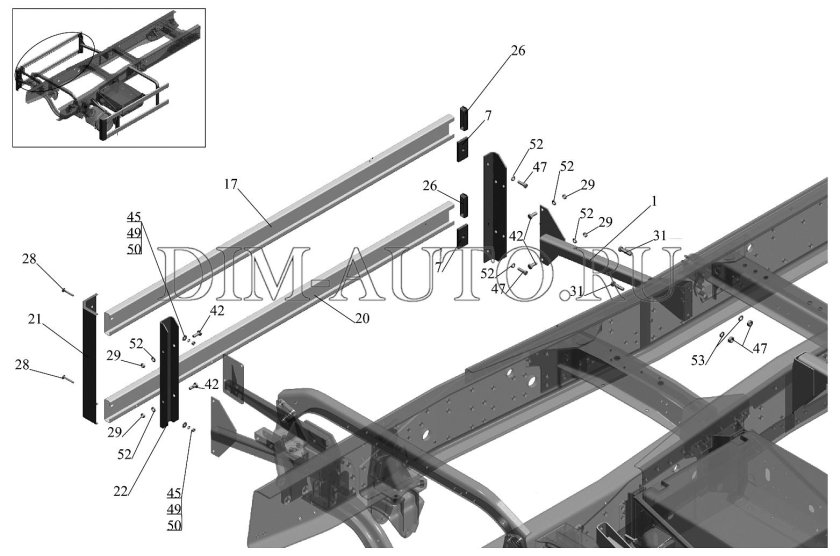 Боковое ограждение КАМАЗ 65115
