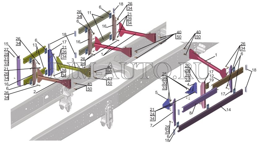 Кронштейн крепления боковины МАЗ 6501