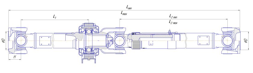 Карданный вал МАЗ 6312