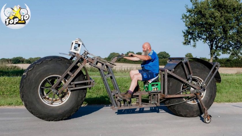 Велосипед на автомобильных колесах