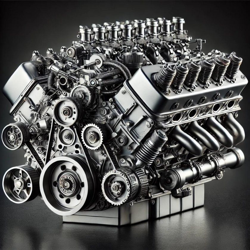 В образный двигатель