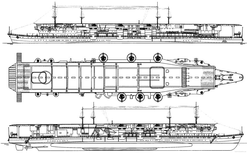 Авианосец Синано чертежи