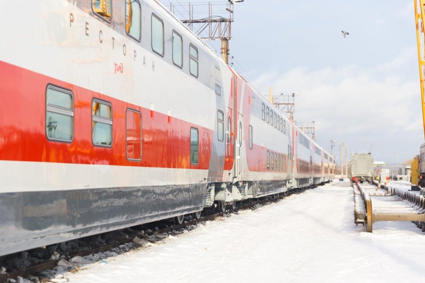 Двухэтажный поезд ржд санкт-петербург белгород