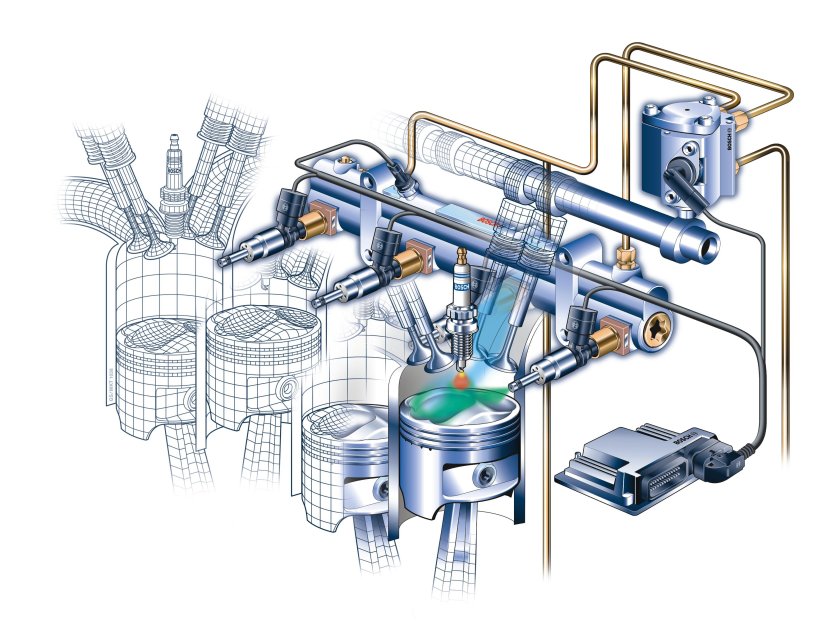 Система питания бензинового двигателя с впрыском топлива