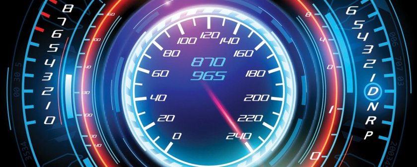 Неоновый спидометр