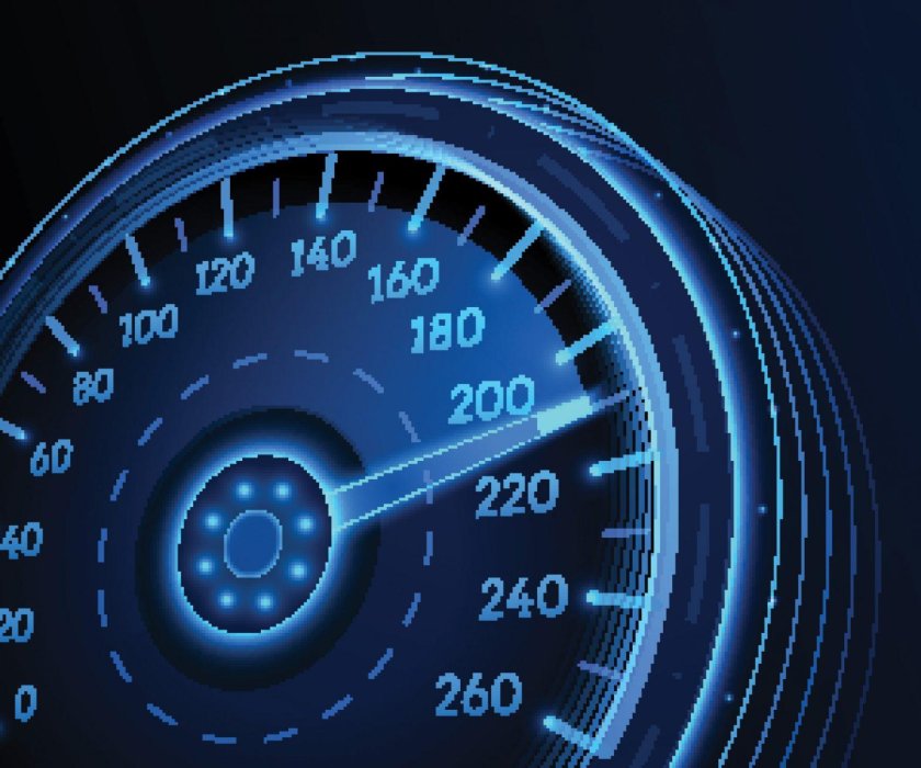 Неоновый спидометр