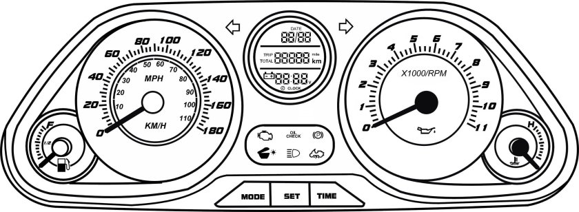Панель спидометра