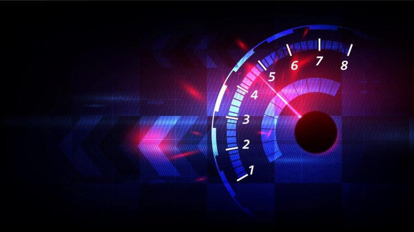 Неоновый спидометр