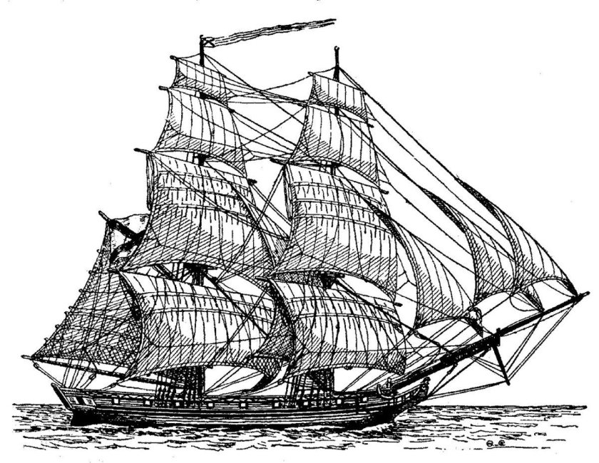 Парусник Бриг 17 века