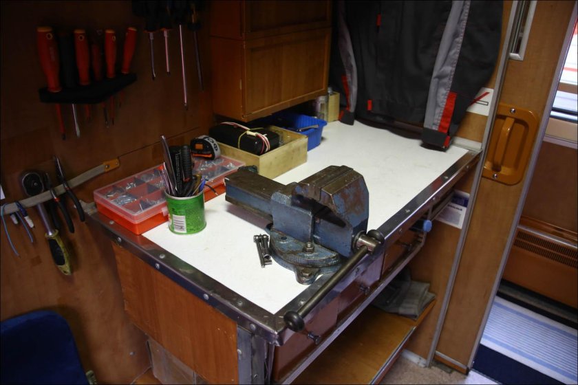 Штабной вагон в поезде