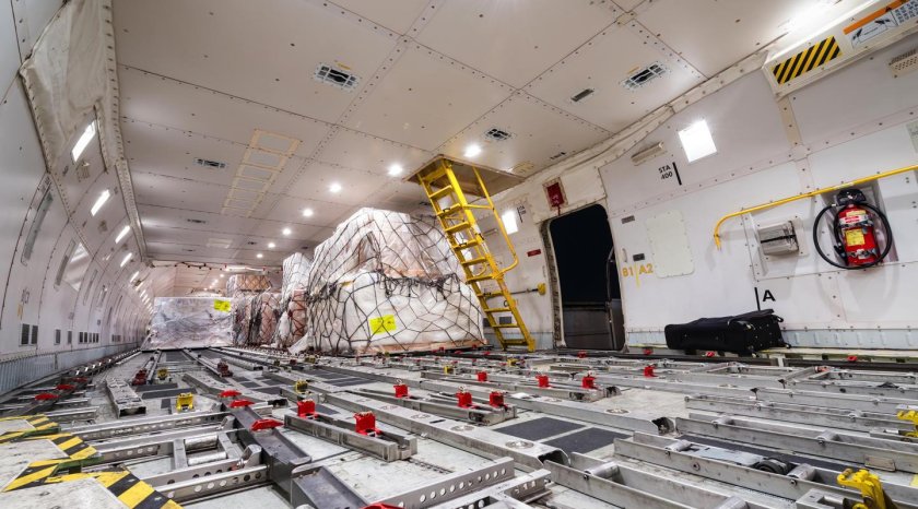 Cargo plane inside