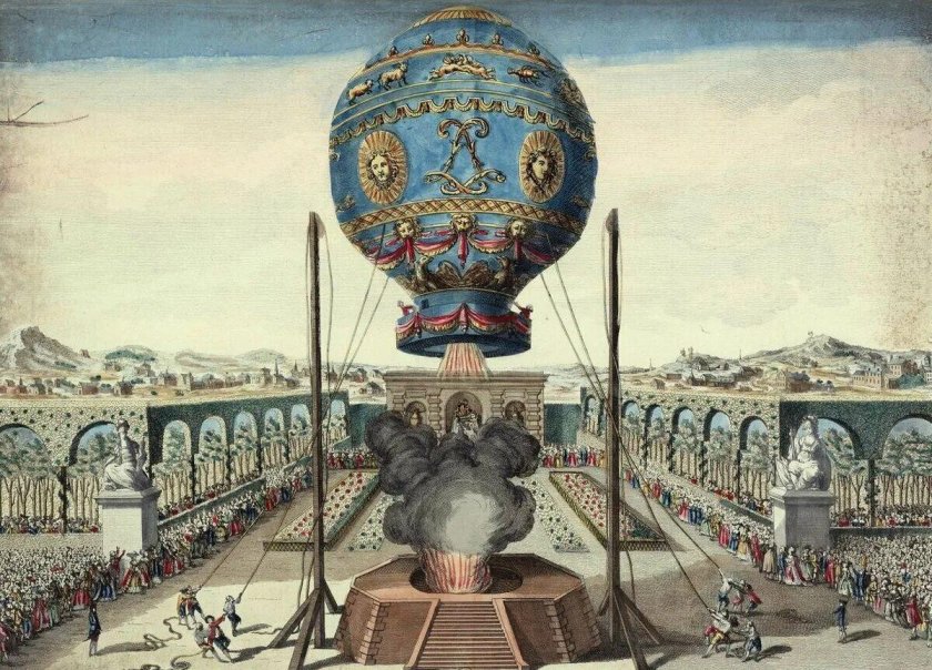 Первый воздушный шар Монгольфье