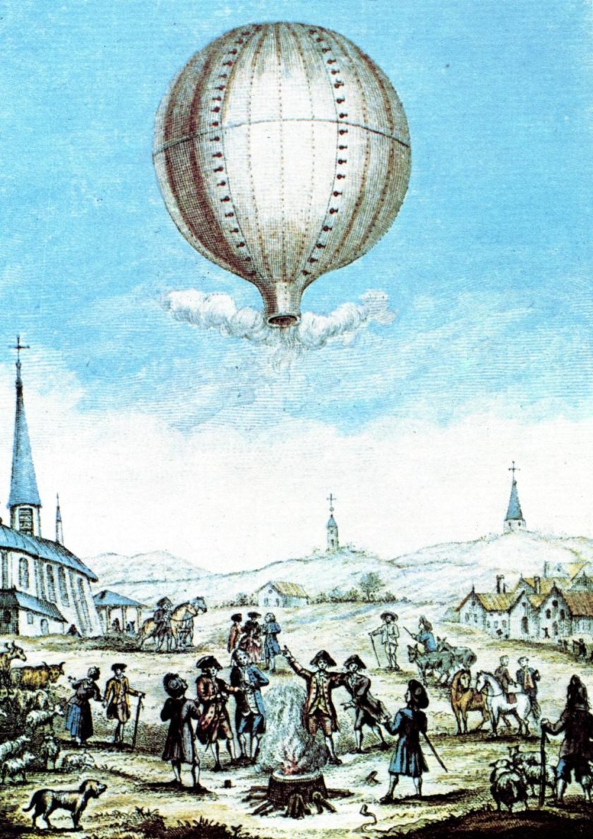 Первый полет шара Монгольфье