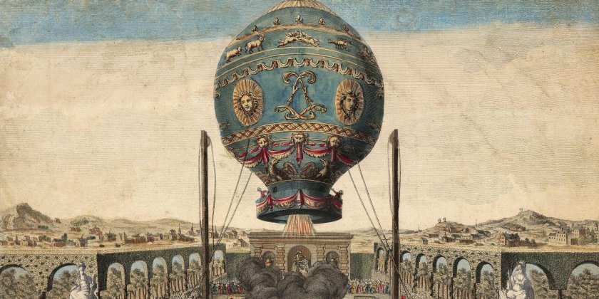 Первый воздушный шар братьев монгольфье