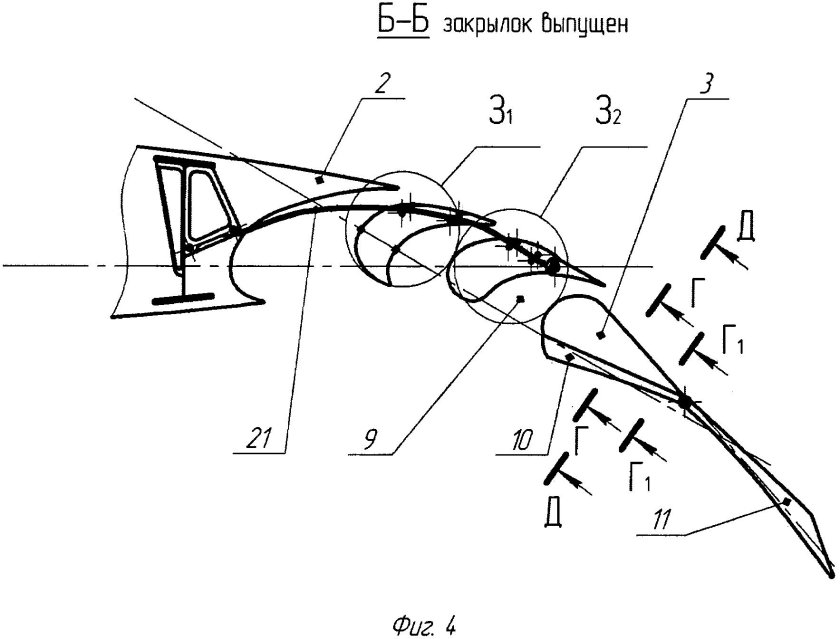 Двухщелевой закрылок схема