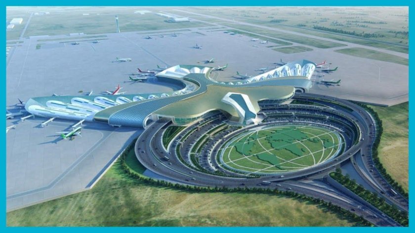 Архитектура аэропорт Ашхабад Туркменистане