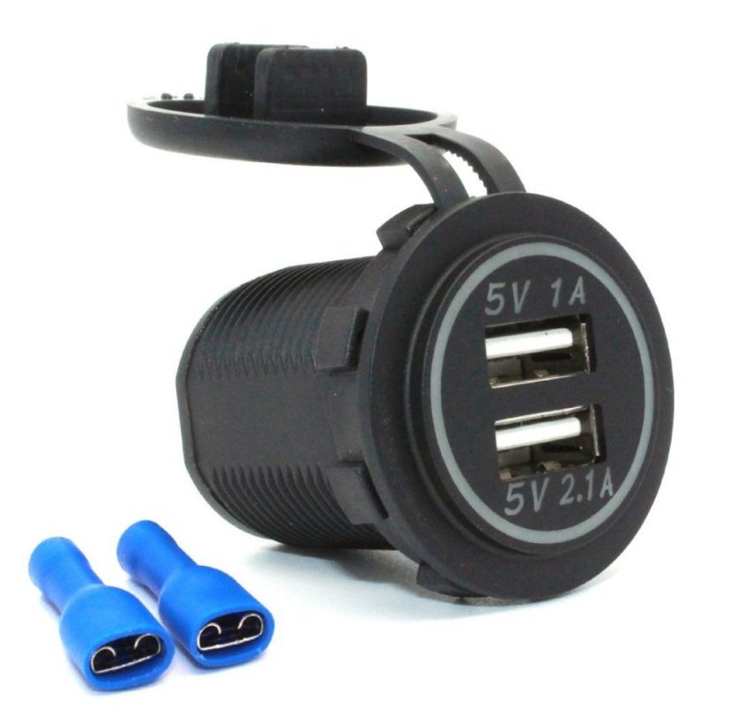 Разъем USB В авто (врезные) 12v-24v 2usb для Туксон 1 поколения