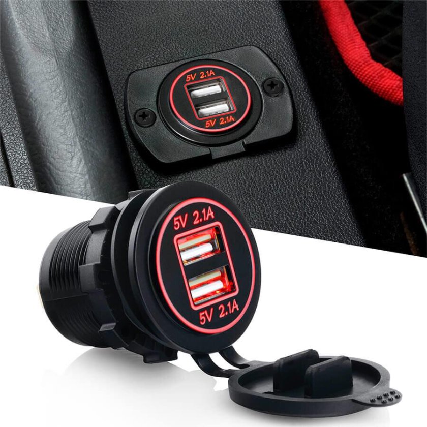 USB разъем врезной для авто