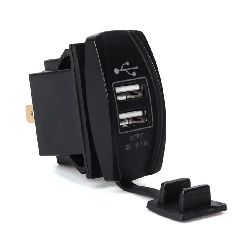 Разъем USB В авто (врезные) 12v-24v 2usb