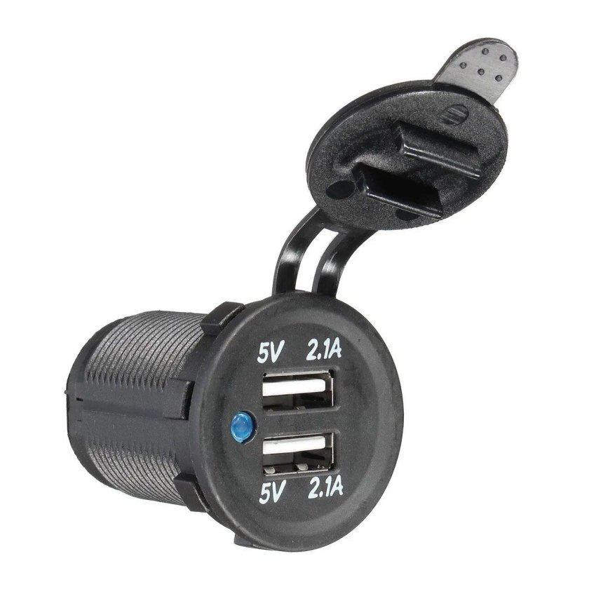 Розетка USB встраиваемая (5в, 2.1а + 2.1а)