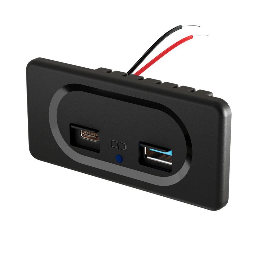 Разъем USB В авто врезные 12v-24v 2usb GH-ds13 (квадратный) 4.2a
