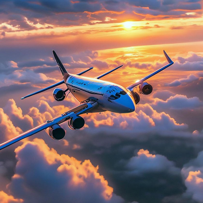 Самолет в облаках