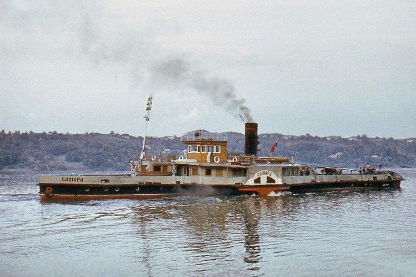 Первый буксирный пароход Волга