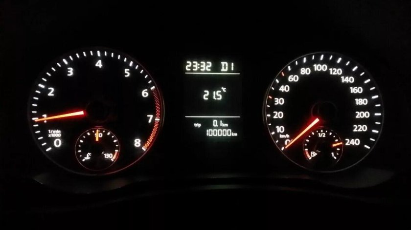 Показания спидометра