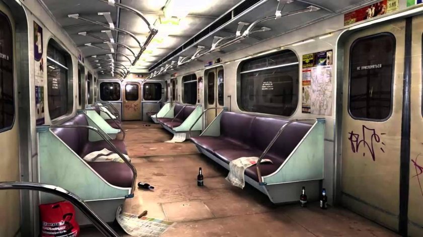 Заброшенный вагон Московского метрополитена