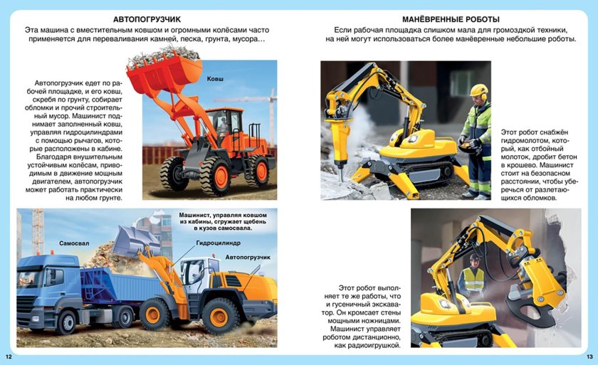 Строительные машины названия