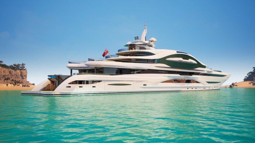 Концепт 120 метровой яхты Амара