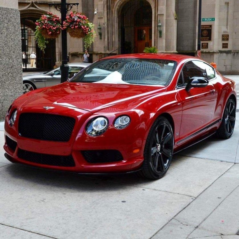 Bentley Continental gt красный