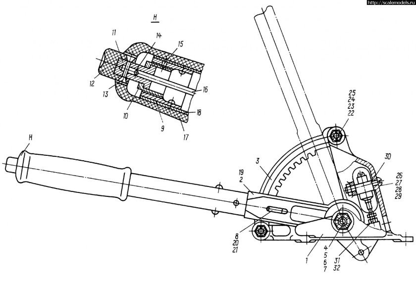 Ручка шаг ГАЗ вертолета ми-8