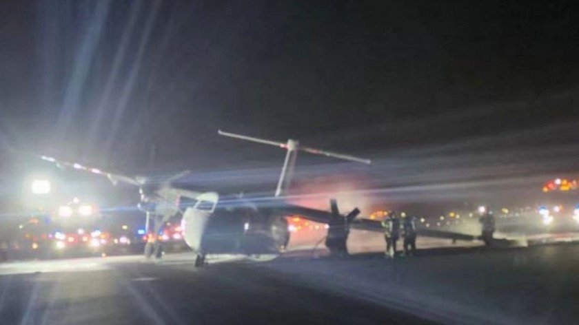 Приземление самолета