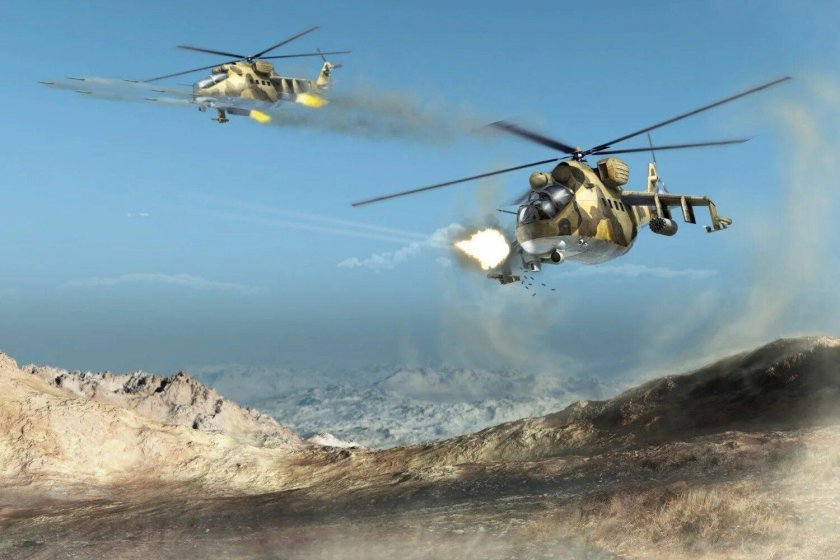 Ми-24 вертолёт в Афгане