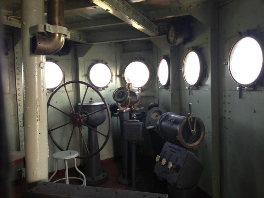 Рулевая рубка на линкоре