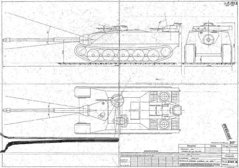 Чертежи танка AMX 50 B