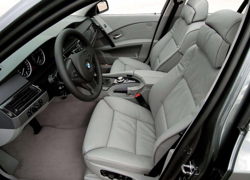BMW e60 белый салон