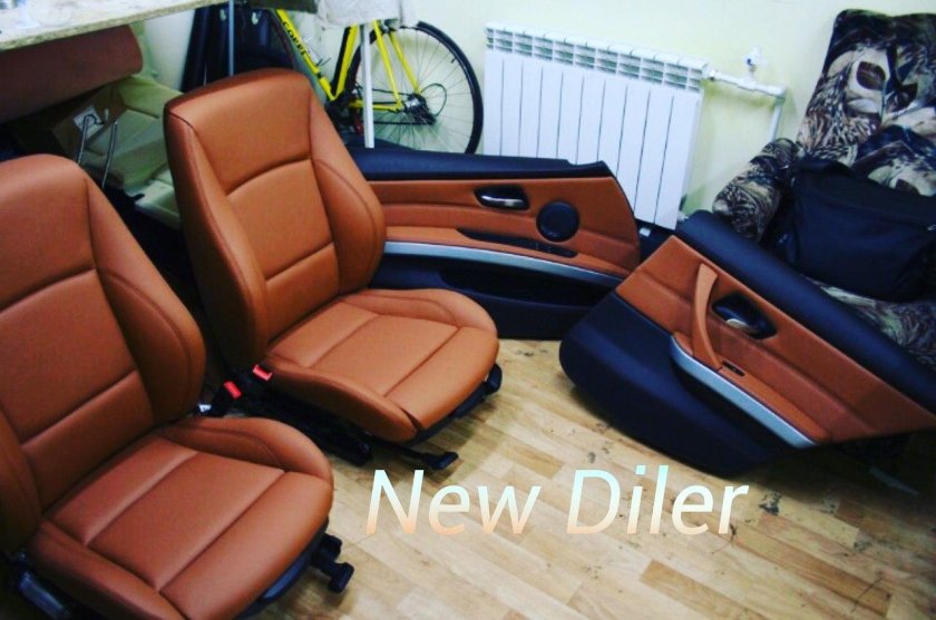 Е60 коричневый салон