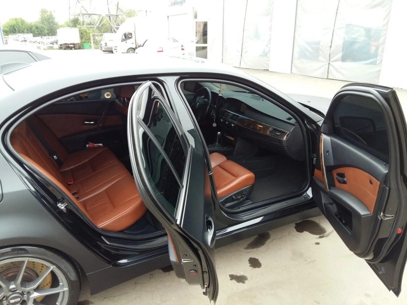 Коричневый салон BMW e60