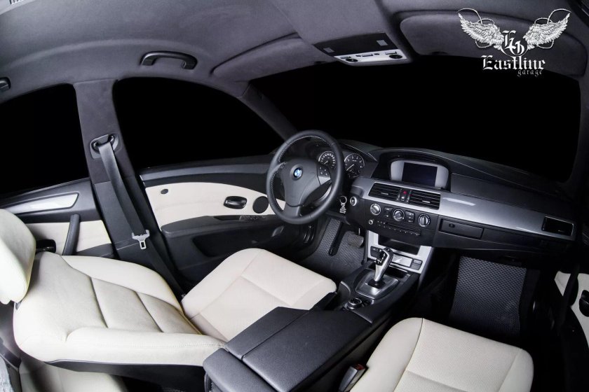 BMW e60 белый салон