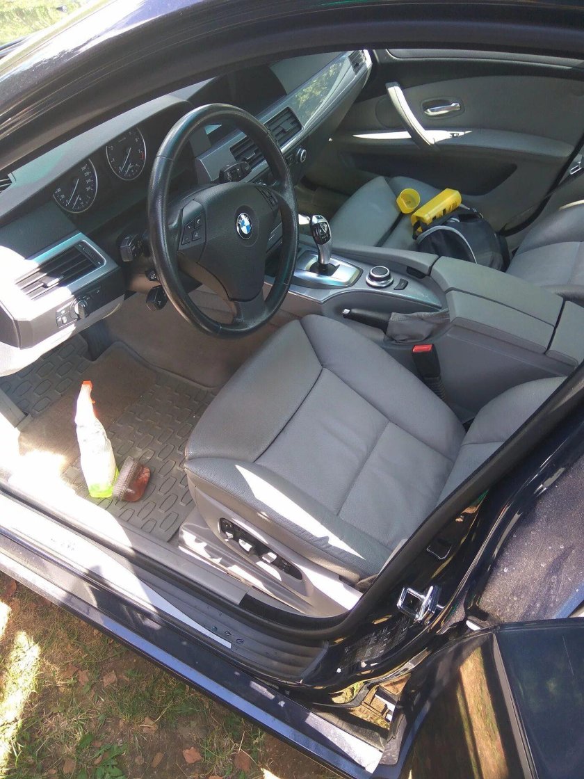 Е60 салон серый