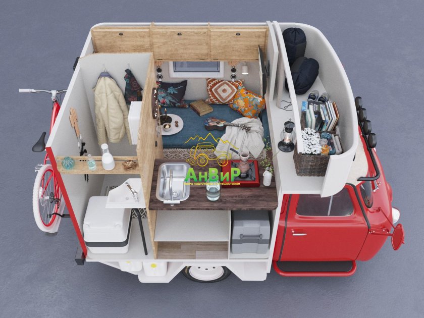 Piaggio Ape 50 — Bufalino кемпер