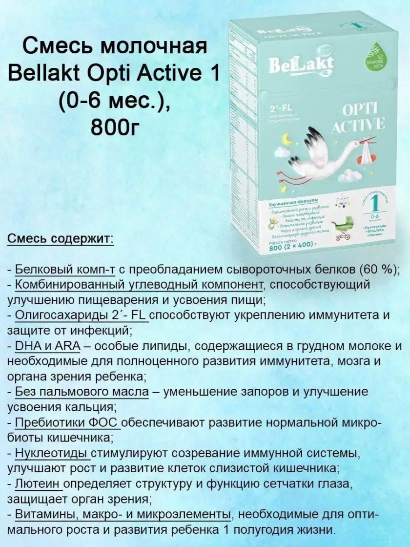 Беллакт смесь Опти Актив 2