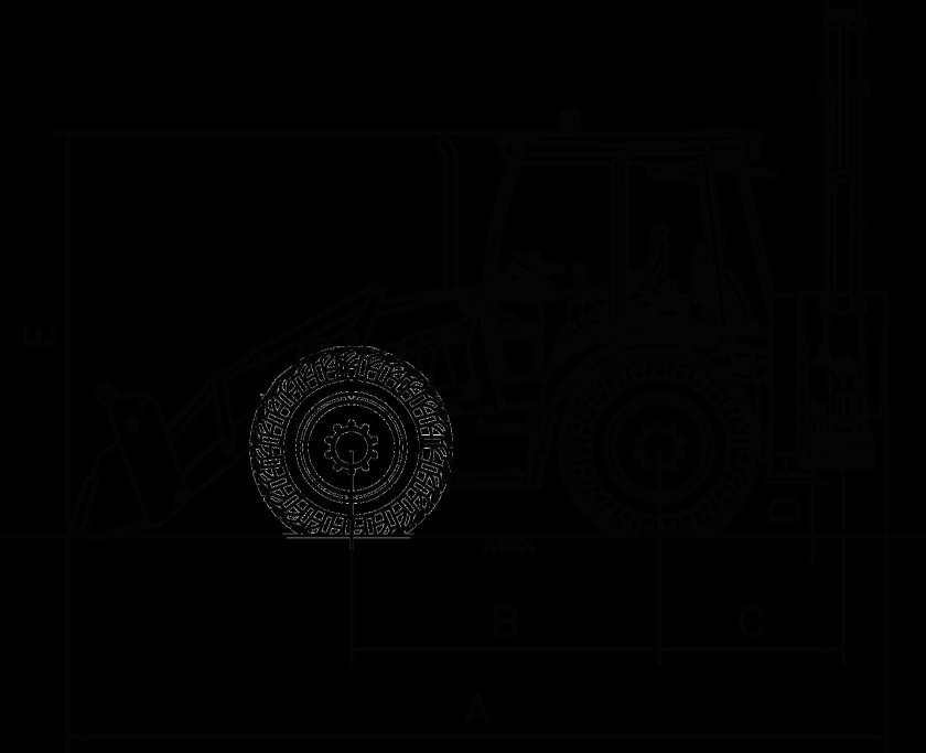 Трактор чертеж