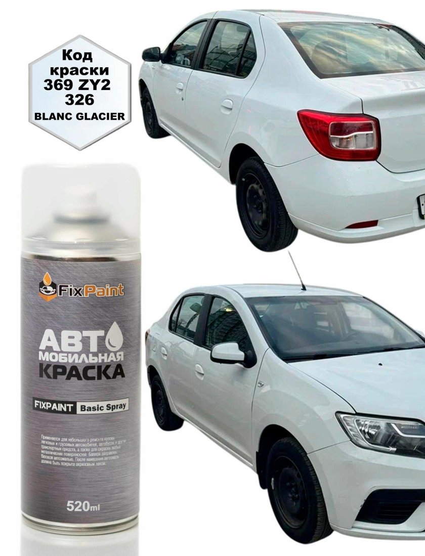 Автомобильная краска fixpaint spray renault
